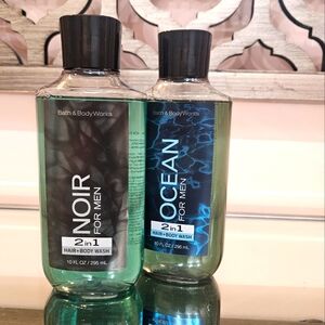 Bath & Body Works Noir and Ocean 2-in-1 Hair & Body Wash Set